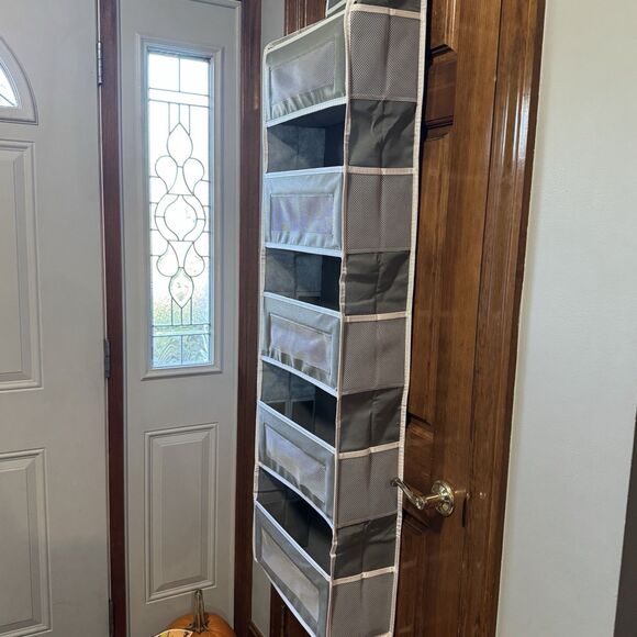 Over The Door Organizer Storage, 5 Shelf Hanging Door w/ 5 Large Capacity pocket - Picture 8 of 12